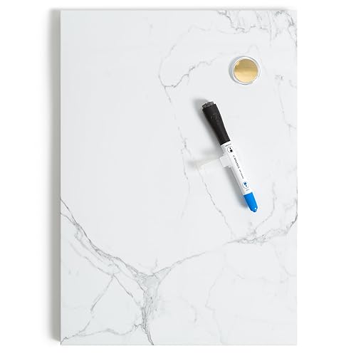 Magnetic Marble Print Dry Erase Board, 11 x 15.5 inches