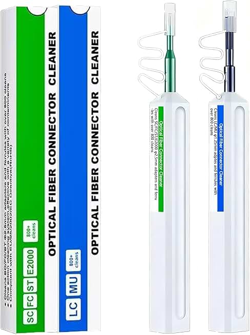Fiber Optic Cleaner Pen Set for Connectors, 800+ Cleans