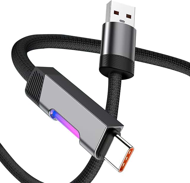3.9 ft Nylon USB to USB-C Fast Charging Cable