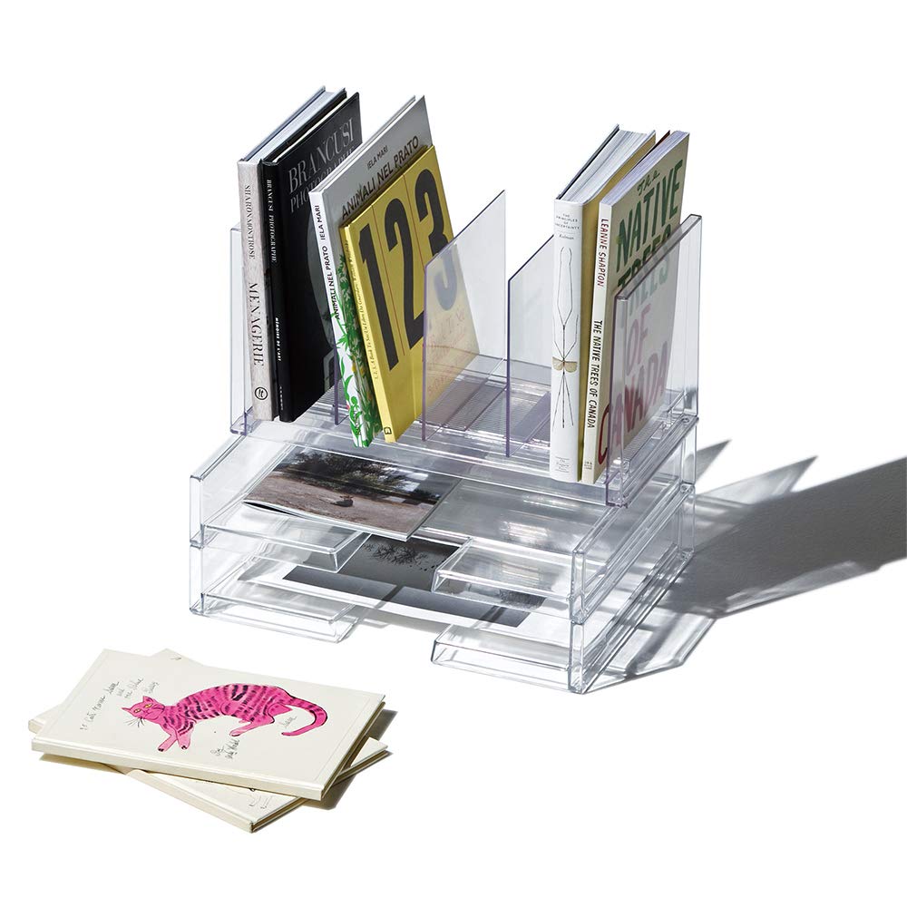 Landscape clear stackable file tray, 13.27" x 10.16" x 2.44"