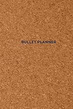 Bullet planner with cork cover, 6x9 inches, dotted pages