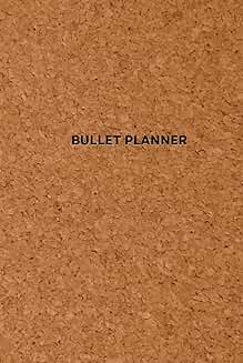 Bullet planner with cork cover, 6x9 inches, dotted pages