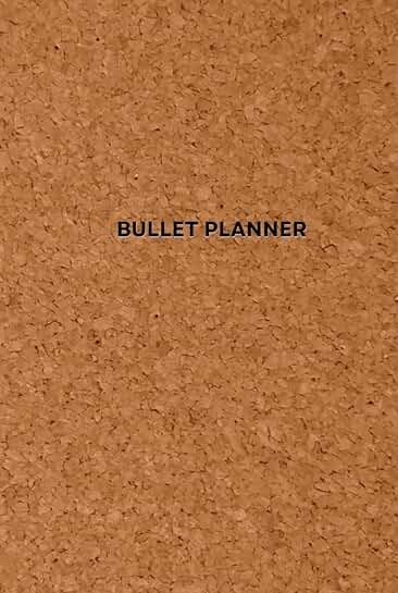 Bullet planner with cork cover, 6x9 inches, dotted pages