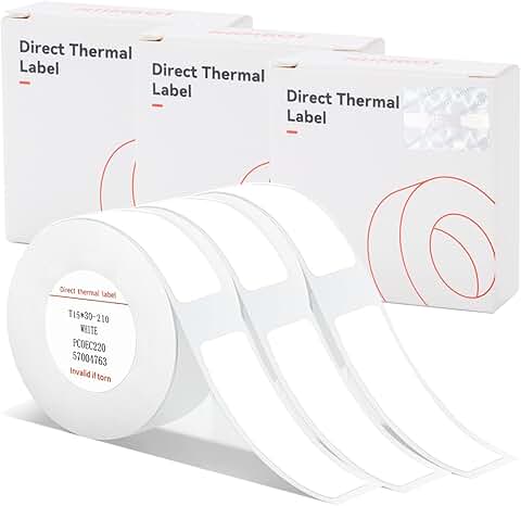 Waterproof Self-Adhesive Label Tape, 3 Rolls