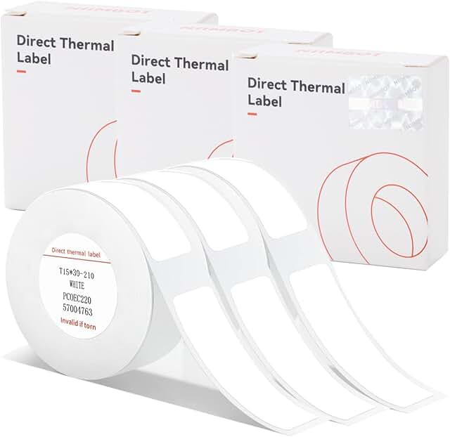 Waterproof Self-Adhesive Label Tape, 3 Rolls