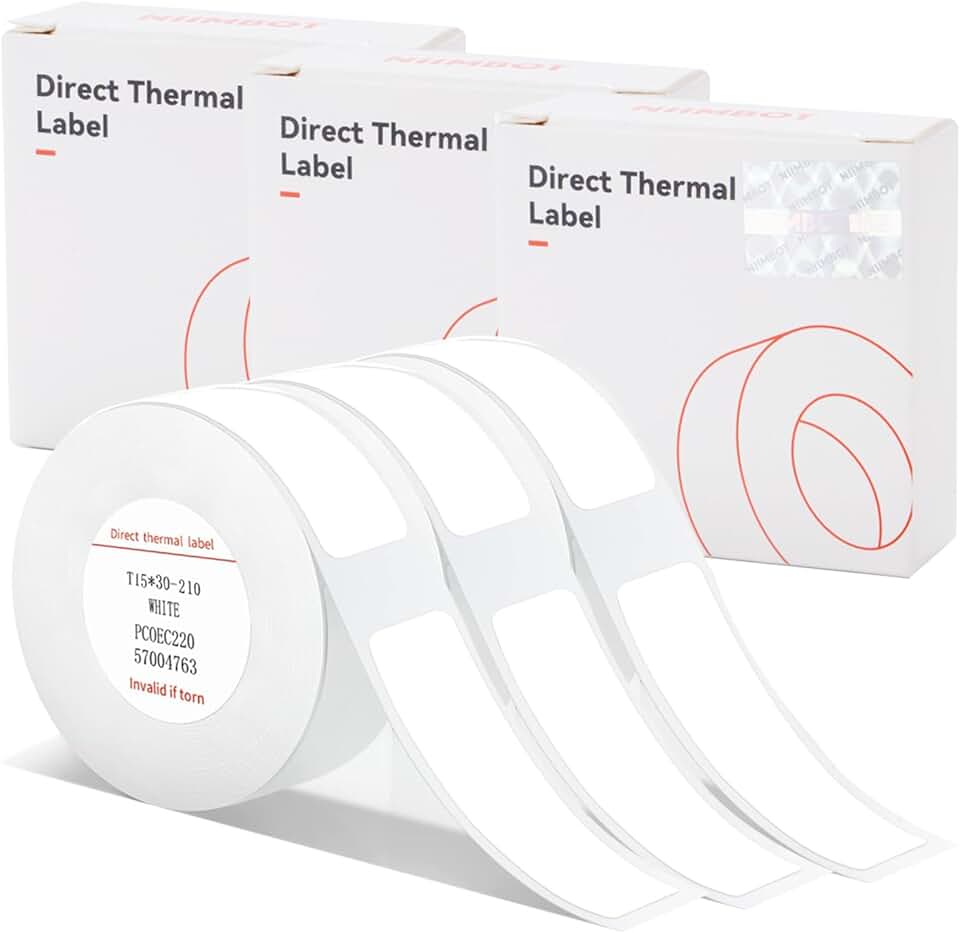 Waterproof Self-Adhesive Label Tape, 3 Rolls
