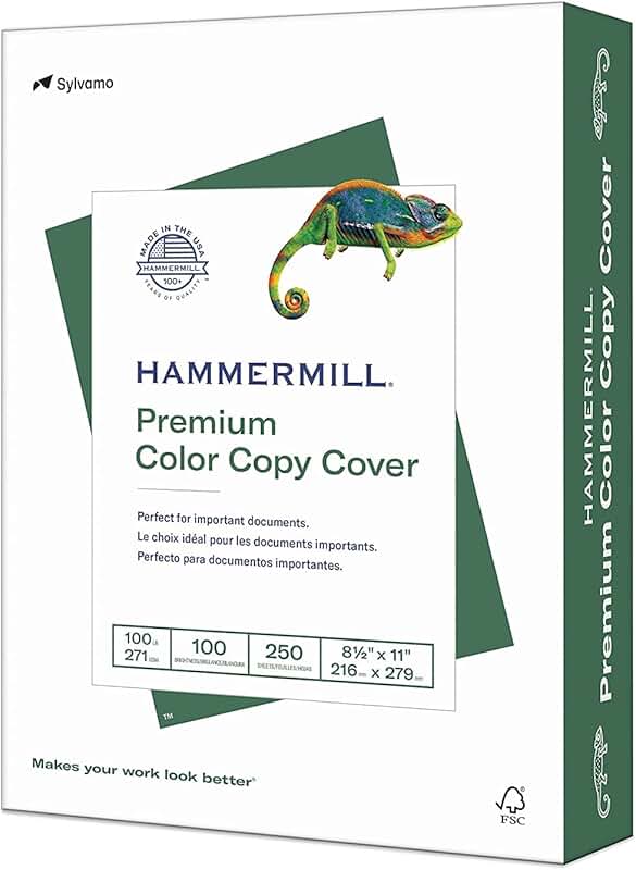 White 100 lb Cardstock, 8.5x11, 250 Sheets