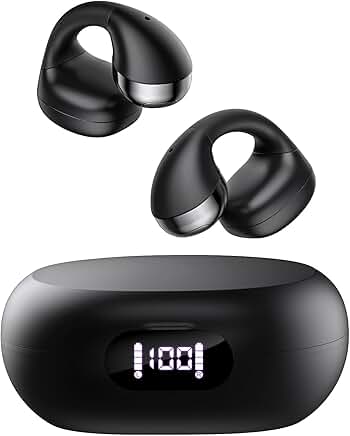 Open Ear Bluetooth Headphones with LED Display and 30H Playtime