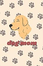 Dog Mom Journal with Paw Prints and Dotted Lines