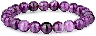 8mm Beaded Natural Gemstone Bracelets for Women and Men