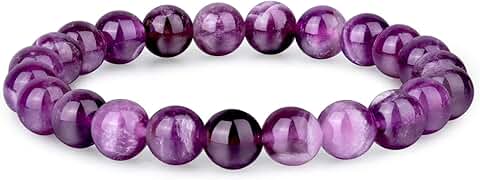 8mm Beaded Natural Gemstone Bracelets for Women and Men