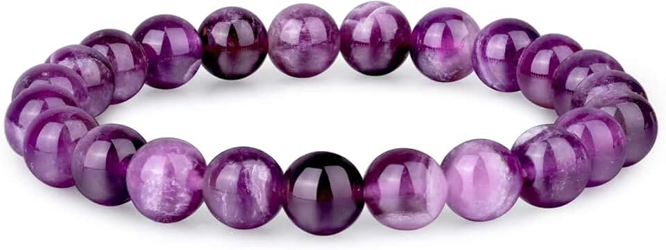 8mm Beaded Natural Gemstone Bracelets for Women and Men