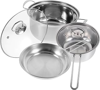 Stainless Steel Cookware Set with Soup and Milk Pots