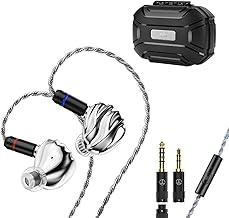 Silver wired earbuds with mic and detachable cable