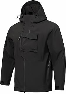Men's Waterproof Lightweight Hooded Rain Jacket