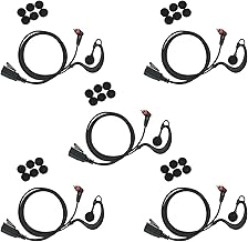 G Shape 5 Pack Earpiece with Mic for Walkie Talkies