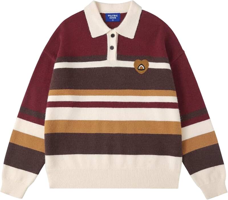 Vintage Stripe Knitted Long Sleeve Sweater