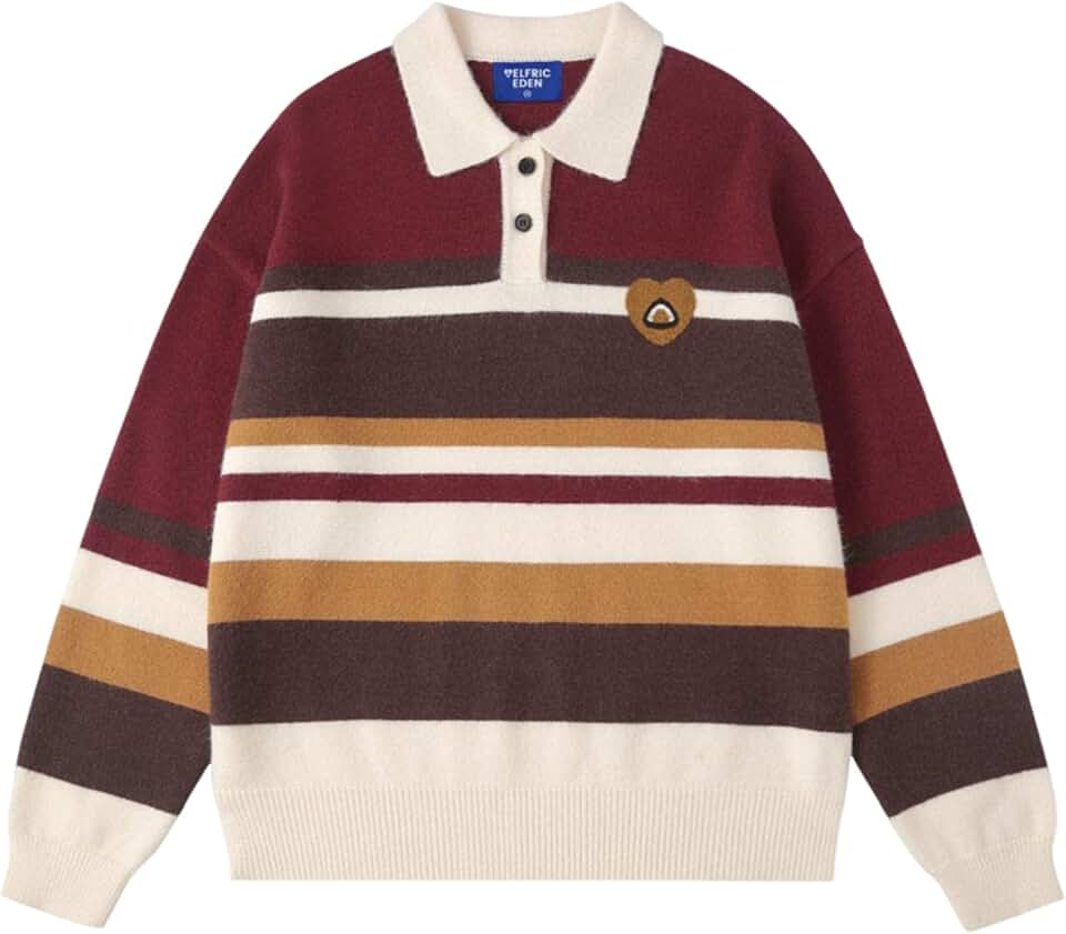 Vintage Stripe Knitted Long Sleeve Sweater