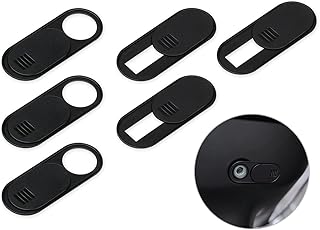 Black 6-Pack Camera Cover Slide for Car and Webcam Privacy
