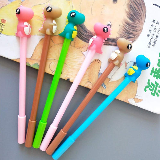 12 Cute Dinosaur Gel Ink Pens Set for Writing