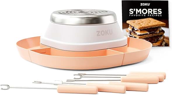 Tabletop S'mores Maker with Reusable Sticks and Recipe Book