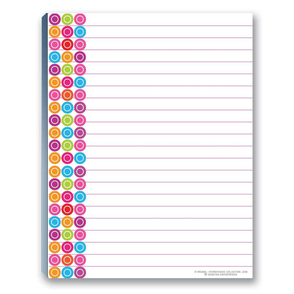 Fun Pattern Notepads, 4 Assorted, Made in USA