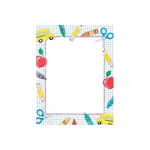 School Letterhead Paper, 80 Sheets, 8.5x11
