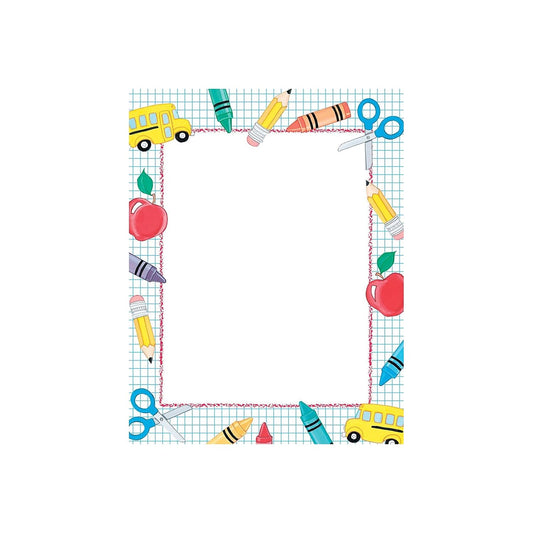 School Letterhead Paper, 80 Sheets, 8.5x11