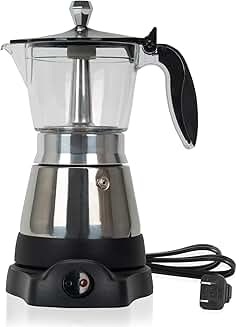 Modern 6-Cup Electric Moka Pot Coffee Maker