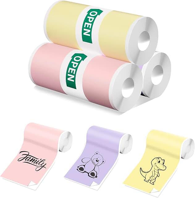 Self-Adhesive Glossy Printable Sticker Paper, 3 Rolls