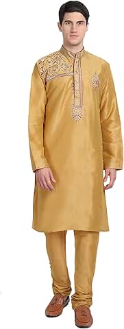Men's Art Silk Kurta Pajama Set for Ethnic Wear