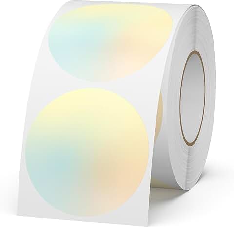 Yellow Gradient 2-Inch Waterproof Round Labels, 500 Pack