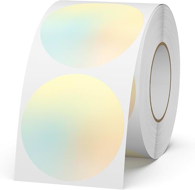Yellow Gradient 2-Inch Waterproof Round Labels, 500 Pack