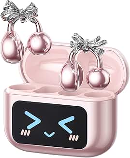 Stylish Open Ear Clip-On Earbuds with Butterfly Earring