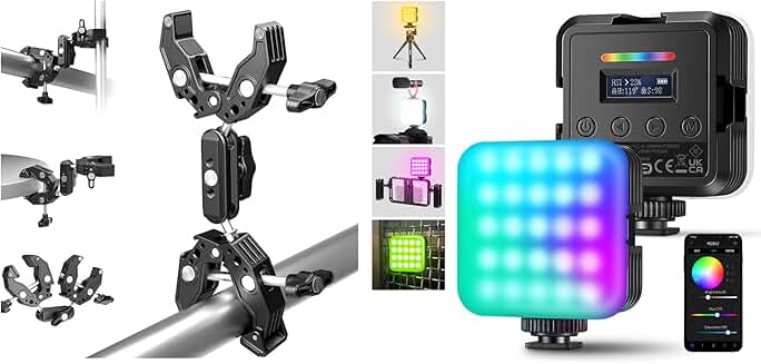 Double Super Clamp with Magic Arm for Photography and Lighting
