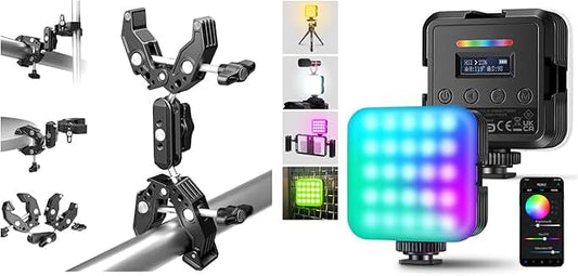 Double Super Clamp with Magic Arm for Photography and Lighting