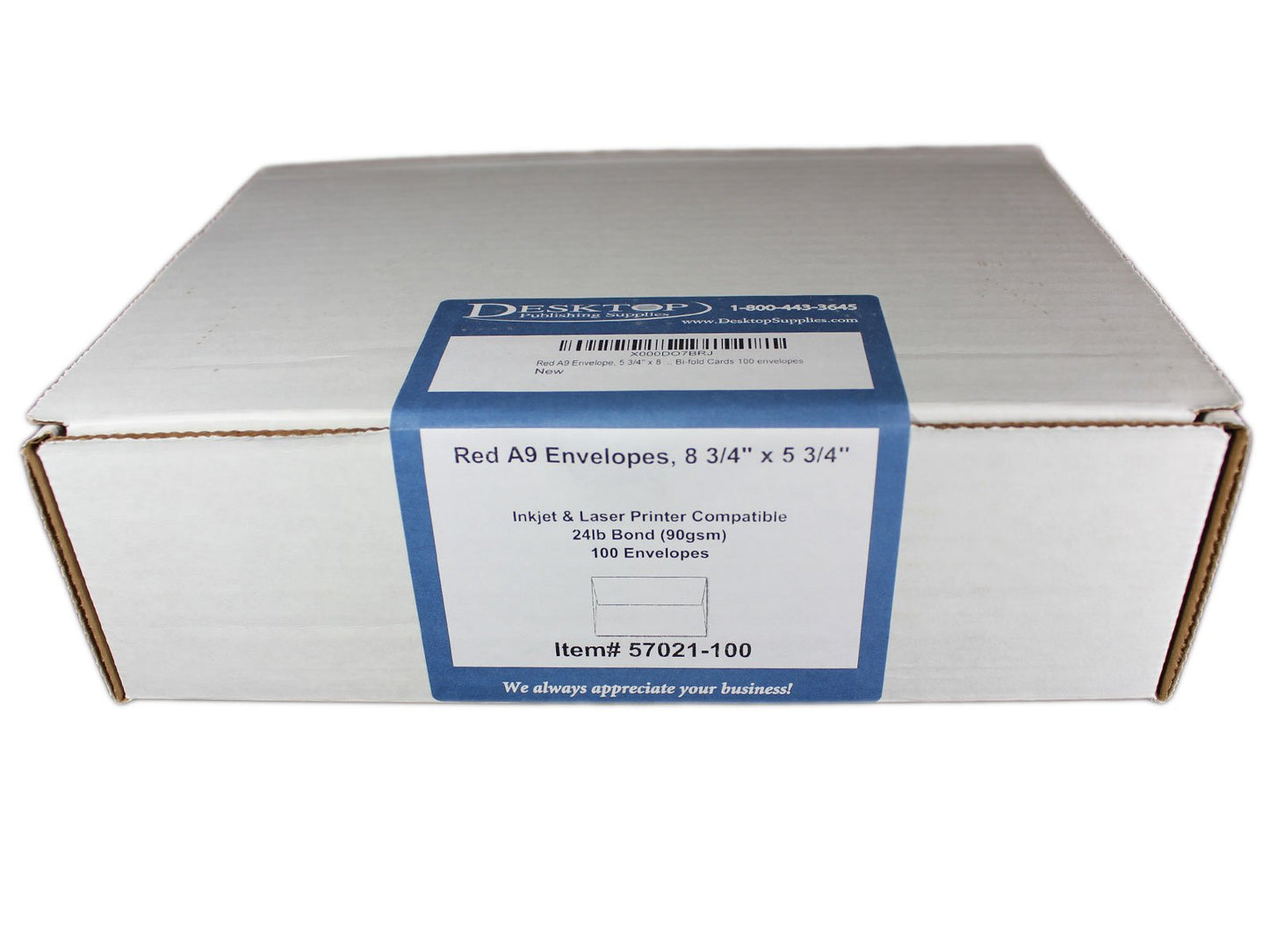 Red A9 Envelopes, 5 3/4" x 8 3/4", 100 pack
