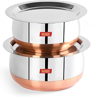 Stainless Steel Copper Bottom Cookware Set with Lids