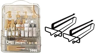 Black Cosmetics and Wine Glass Storage Box Set