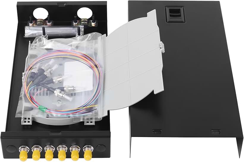 6-Port Wall Mount Fiber Enclosure with Splice Tray