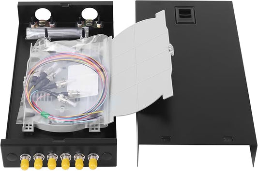6-Port Wall Mount Fiber Enclosure with Splice Tray