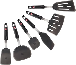 Silicone Turner Spatula Set, 6 Pieces, Heat-Resistant, BPA-Free