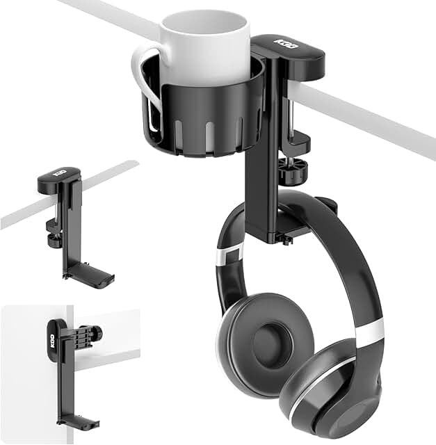 2-in-1 Headphone and Cup Holder for Desk