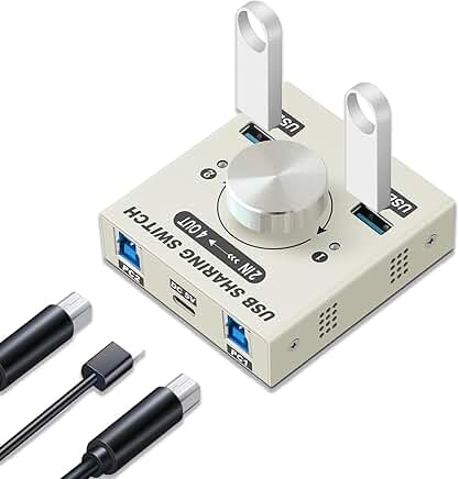 8K HDMI Splitter 1 In 2 Out, 4K 120Hz, USB 3.0 Switch