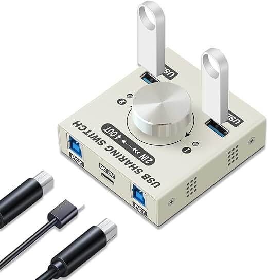 8K HDMI Splitter 1 In 2 Out, 4K 120Hz, USB 3.0 Switch