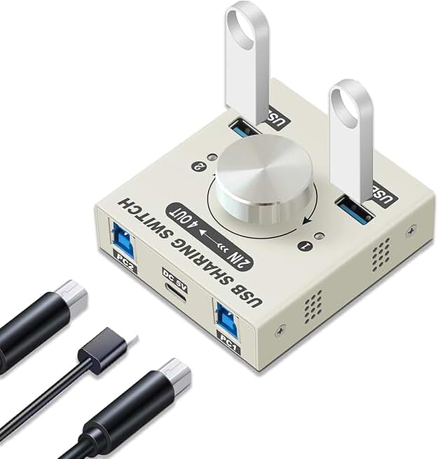 8K HDMI Splitter 1 In 2 Out, 4K 120Hz, USB 3.0 Switch