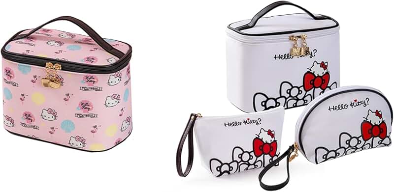 Large Waterproof Travel Makeup and Toiletry Bag Set