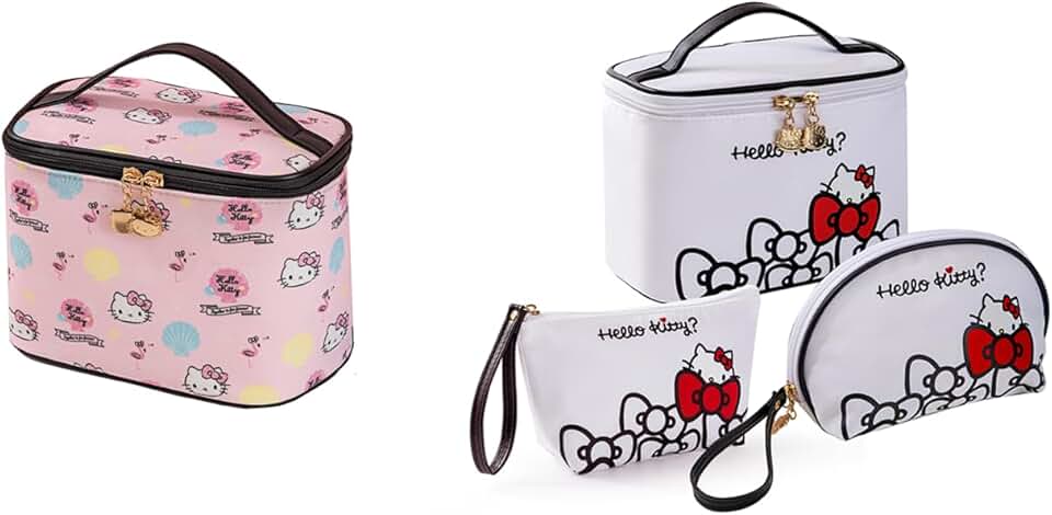 Large Waterproof Travel Makeup and Toiletry Bag Set