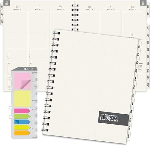 Monthly and weekly planner for 2025-2026