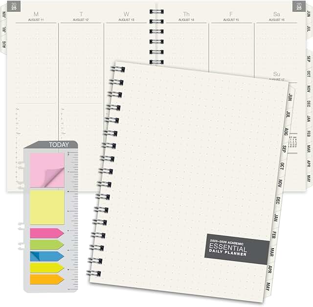 Monthly and weekly planner for 2025-2026